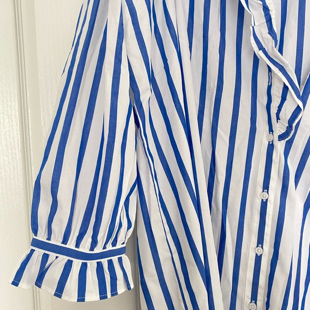 J. Crew Ruffled Button-up Tunic - Picture 3 of 4